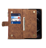 iPhone 14 Pro | iPhone 14 Pro - ESEBLE™ Vegan-Læder Cover Etui M. Pung - Brun - DELUXECOVERS.DK