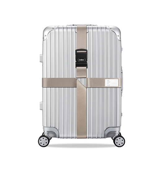 Baggagerem | Premium Bagagerem (kuffertrem) med kodelås – Khaki – Travel-tech™ - DELUXECOVERS.DK