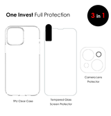iPhone 15 | iPhone 15 - 3-i-1 Beskyttelsesæt Cover & Beskyttelsesglas - DELUXECOVERS.DK