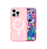 iPhone 16 Pro Max | iPhone 16 Pro Max - DeLX™ Glitter Silikone Cover M. MagSafe - Pink - DELUXECOVERS.DK