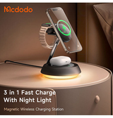 3-i-1 & Multi-Ladestationer | <X>McDodo™ | 3-i-1 Opladerstation M. MagSafe - 15W - Sort - DELUXECOVERS.DK