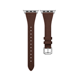 Apple Watch 42-49mm | Apple Watch (42/44/SE/45/46/49mm) - L'Empiri™ Thin Ægte Læder Rem - Mørkebrun - DELUXECOVERS.DK