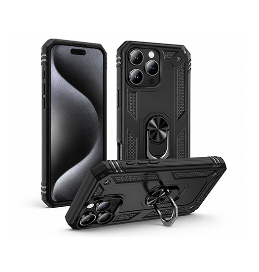 iPhone 11 Pro Max | iPhone 11 Pro Max - NX Pro™ Armor Cover m. Ring Holder - Sort - DELUXECOVERS.DK