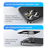 iPhone Beskyttelsesglas | iPhone 16 Pro - BENKS® Kamera Linse Beskyttelsesglas - Sort/Klar - DELUXECOVERS.DK