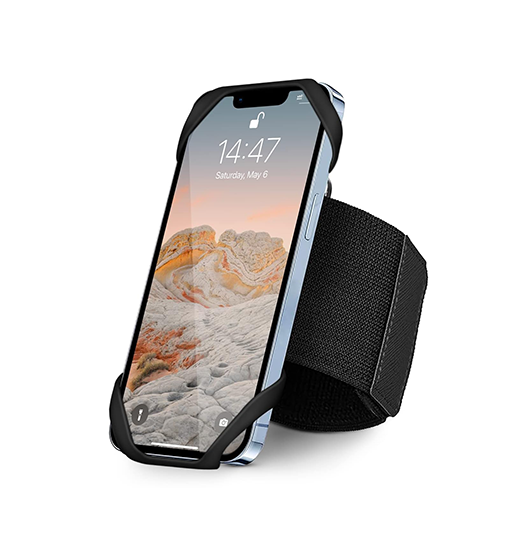 iPhone Løbeudstyr | iPhone 14 Plus - Fit4Run™ Sports / Løbearmbånd - Sort - DELUXECOVERS.DK