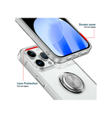 iPhone 15 Pro | iPhone 15 Pro - DeLX™ Silikone Cover M. Ring - Gennemsigtig - DELUXECOVERS.DK