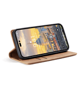iPhone 16 | iPhone 16 - CaseMe™ Noble Læder Etui / Pung - Brun - DELUXECOVERS.DK