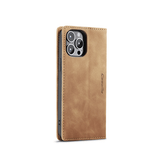 iPhone 16 Pro Max | iPhone 16 Pro Max - CaseMe™ Noble Læder Etui / Pung - Brun - DELUXECOVERS.DK