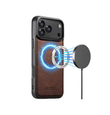 iPhone 17 Pro | iPhone 17 Pro - Suteni® 2-i-1 Læder Cover M. MagSafe - Brun - DELUXECOVERS.DK