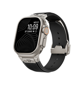 Apple Watch 42-49mm | Apple Watch (42/44/SE/45/46/49mm) - DeLX™ Vertical-Line Titanium Rem - Sort - DELUXECOVERS.DK