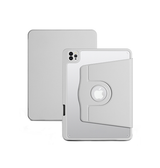 iPad Pro 13 (2024) | iPad Pro 13" (2024/2025) - Akrylisk 360° Cover m. Stander - Lysegrå - DELUXECOVERS.DK