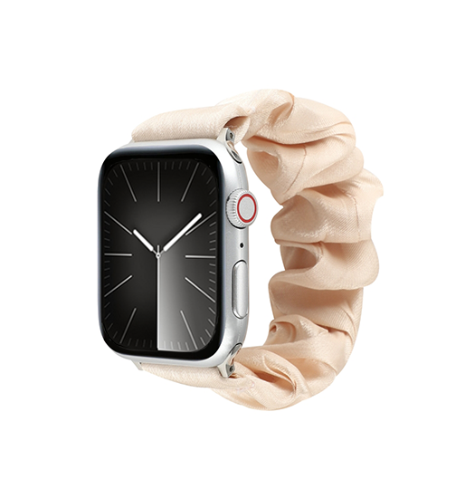Apple Watch 42-49mm | Apple Watch (42/44/SE/45/46/49mm) - Scrunchie Dame Rem - Fersken - DELUXECOVERS.DK
