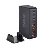 USB Strømstationer | 240W USB ladestation - 8-port (4x USB-A + 4x USB-C)- GaN-Pro™ - DELUXECOVERS.DK
