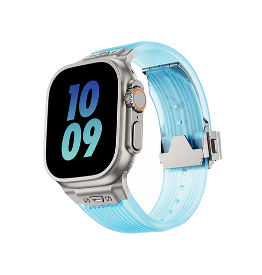 Apple Watch 42-49mm | Apple Watch (42/44/SE/45/46/49mm) - Redefine™ Translucent Sports Rem - Blå - DELUXECOVERS.DK