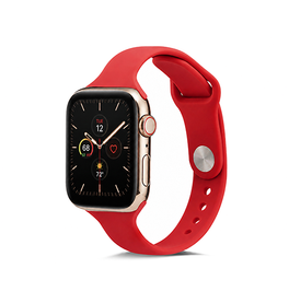 Apple Watch 38-42mm | Apple Watch (38/40/SE/41/42mm) - ICON™ Tynd Classic Silikone Rem - Rød - DELUXECOVERS.DK