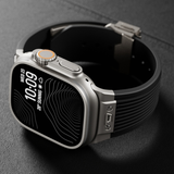 Apple Watch 42-49mm | Apple Watch (42/44/SE/45/46/49mm) - DeLX™ Vertical-Line Titanium Rem - Sort - DELUXECOVERS.DK