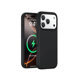 iPhone 17 Pro Max | iPhone 17 Pro Max - Deluxe™ Soft Touch Silikone Cover - MagSafe-kompatibel - Sort - DELUXECOVERS.DK