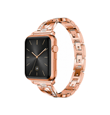 Apple Watch 38-42mm | Apple Watch (38/40/SE/41/42mm) - Diamant Stål Dame Urrem - Roseguld - DELUXECOVERS.DK