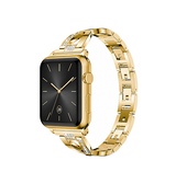 Apple Watch 42-49mm | Apple Watch (42/44/SE/45/46/49mm) - Diamant Stål Dame Urrem - Guld - DELUXECOVERS.DK