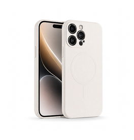 iPhone 14 Pro Max | iPhone 14 Pro Max - Magnetisk Silikone Cover M. MagSafe - Beige - DELUXECOVERS.DK