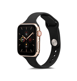 Apple Watch 38-42mm | Apple Watch (38/40/SE/41/42mm) - ICON™ Tynd Classic Silikone Rem - Sort - DELUXECOVERS.DK