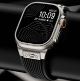 Apple Watch 42-49mm | Apple Watch (42/44/SE/45/46/49mm) - DeLX™ Vertical-Line Titanium Rem - Sort - DELUXECOVERS.DK