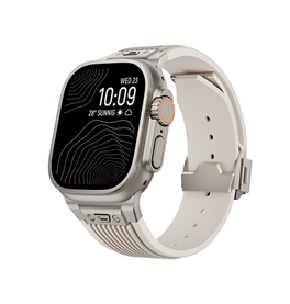 Apple Watch 42-49mm | Apple Watch (42/44/SE/45/46/49mm) - DeLX™ Vertical-Line Titanium Rem - Starlight - DELUXECOVERS.DK