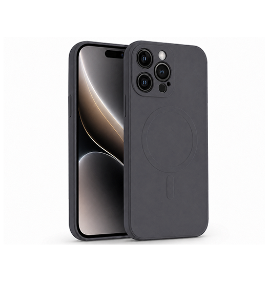 iPhone 14 Pro Max | iPhone 14 Pro Max - Magnetisk Silikone Cover M. MagSafe - Sort - DELUXECOVERS.DK