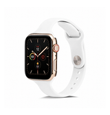 Apple Watch 38-42mm | Apple Watch (38/40/SE/41/42mm) - ICON™ Tynd Classic Silikone Rem - Hvid - DELUXECOVERS.DK