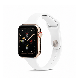 Apple Watch 42-49mm | Apple Watch (42/44/SE/45/46/49mm) - ICON™ Tynd Classic Silikone Rem - Hvid - DELUXECOVERS.DK