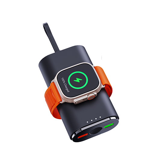 Powerbank | Apple Watch Powerbank 5000 mAh – Magnetisk trådløs oplader - DELUXECOVERS.DK