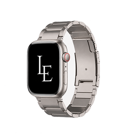 Apple Watch 38-42mm | Apple Watch (38/40/SE/41/42mm) - L'Empiri™ X37 Ægte Titanium Rem - Natural - DELUXECOVERS.DK