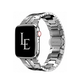 Apple Watch 42-49mm | Apple Watch (42/44/SE/45/46/49mm) - L'Empiri™ Crono Stål Rem - Sølv - DELUXECOVERS.DK
