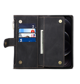 iPhone 16 Pro | iPhone 16 Pro - ESEBLE™ Vegan-Læder Cover Etui M. Pung - Sort - DELUXECOVERS.DK