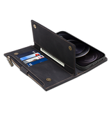 iPhone 14 Pro Max | iPhone 14 Pro Max - ESEBLE™ Vegan-Læder Cover Etui M. Pung - Sort - DELUXECOVERS.DK
