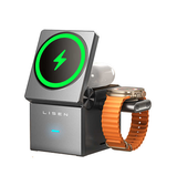 3-i-1 & Multi-Ladestationer | LISEN™ 3-i-1 MagSafe Kompatibel Oplader til iPhone, Apple Watch & AirPods - DELUXECOVERS.DK