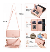 iPhone 18 Pro Max | iPhone 18 Pro Max - Nora™ 2-i-1 Wallet Cover (aftageligt cover) – Rosa - DELUXECOVERS.DK