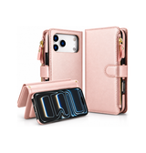 iPhone 18 Pro | iPhone 18 Pro - Nora™ 2-i-1 Wallet Cover (aftageligt cover) – Rosa - DELUXECOVERS.DK