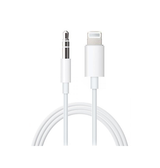 Kabel Special | Lightning til Minijack 3.5mm Aux Kabel | - Hvid 1M - DELUXECOVERS.DK