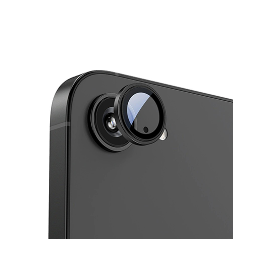 iPhone Beskyttelsesglas | iPhone 17e / 16e - NTJO™ 9H Kamera Linse Beskyttelsesglas - Sort - DELUXECOVERS.DK