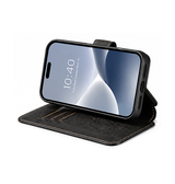 iPhone 16 Pro | iPhone 16 Pro - Suteni® 2-i-1 Læder Cover M. MagSafe - Sort - DELUXECOVERS.DK