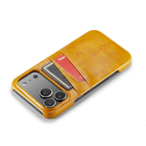 iPhone 17 Pro | iPhone 17 Pro - NX Design™ Læder Cover M. Kortholder - Gul - DELUXECOVERS.DK