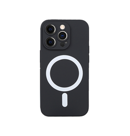 iPhone 15 Pro | iPhone 15 Pro - Magnetisk Silikone Cover M. MagSafe - Sort - DELUXECOVERS.DK