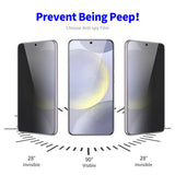 Samsung Beskyttelseglas | Samsung Galaxy S24 Plus - ENKAY™ Privacy Beskyttelsesglas m. Nem Installation - DELUXECOVERS.DK