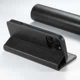 iPhone 16 Pro Max | iPhone 16 Pro Max - Suteni® Oil Wax Lædercover - Sort - DELUXECOVERS.DK