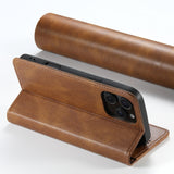 iPhone 16 Pro | iPhone 16 Pro - Suteni® Oil Wax Lædercover - Brun - DELUXECOVERS.DK