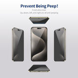 iPhone Beskyttelsesglas | iPhone 14 Pro - ENKAY™ Privacy Beskyttelsesglas m. Nem Installation - DELUXECOVERS.DK