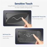 iPhone Beskyttelsesglas | iPhone 15 Plus - ENKAY™ Privacy Beskyttelsesglas m. Nem Installation - DELUXECOVERS.DK