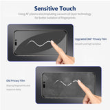iPhone Beskyttelsesglas | iPhone 14 Pro Max - ENKAY™ Privacy Beskyttelsesglas m. Nem Installation - DELUXECOVERS.DK