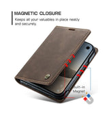 iPhone Duo – CaseMe™ Noble Læder Etui / Pung - Mørkebrun
